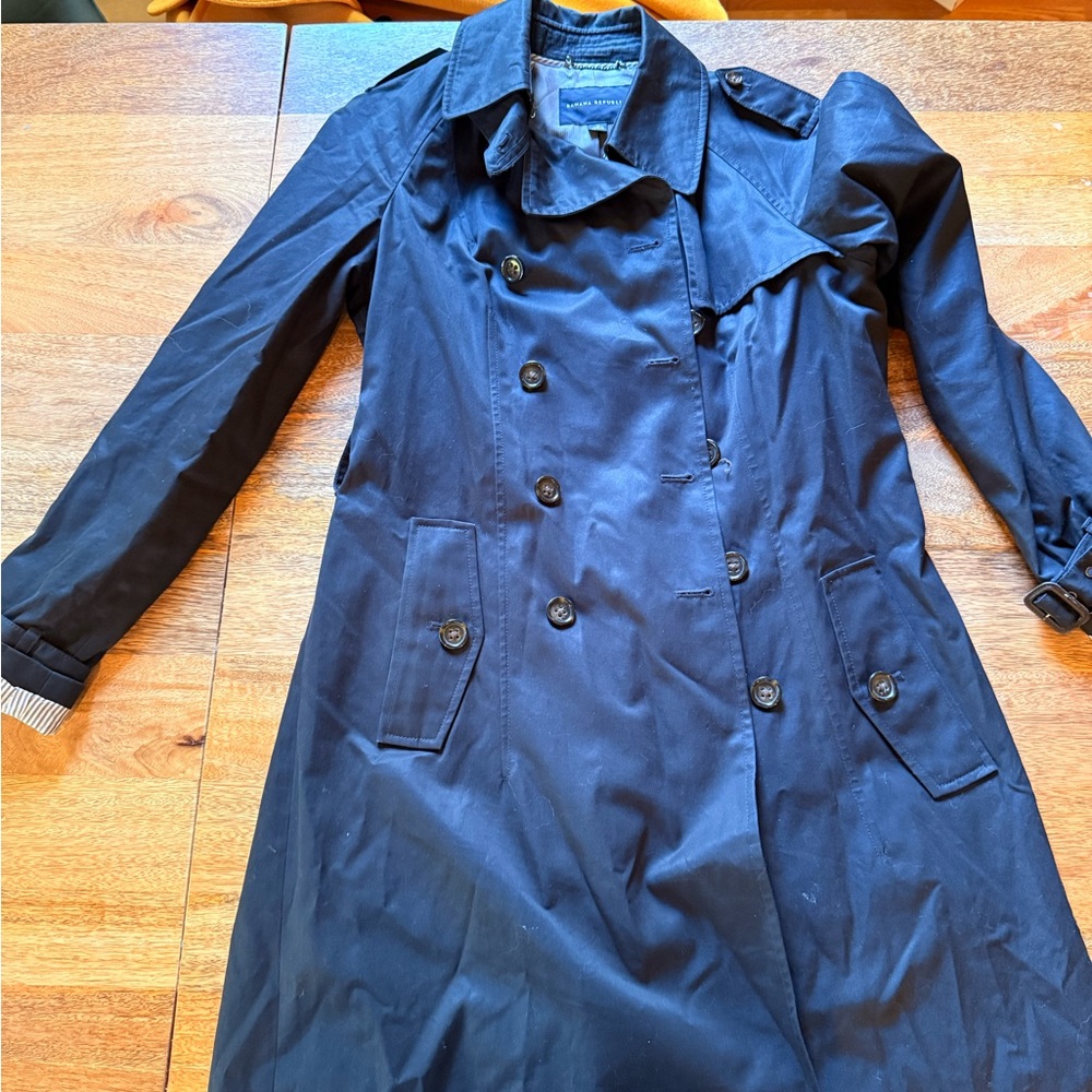 Banana Republic Navy Trench Coat